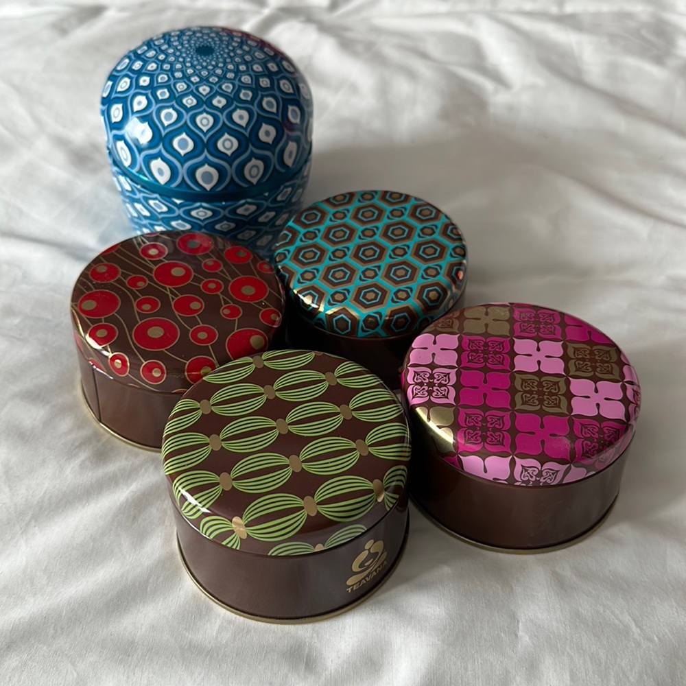 Collection of tea tins